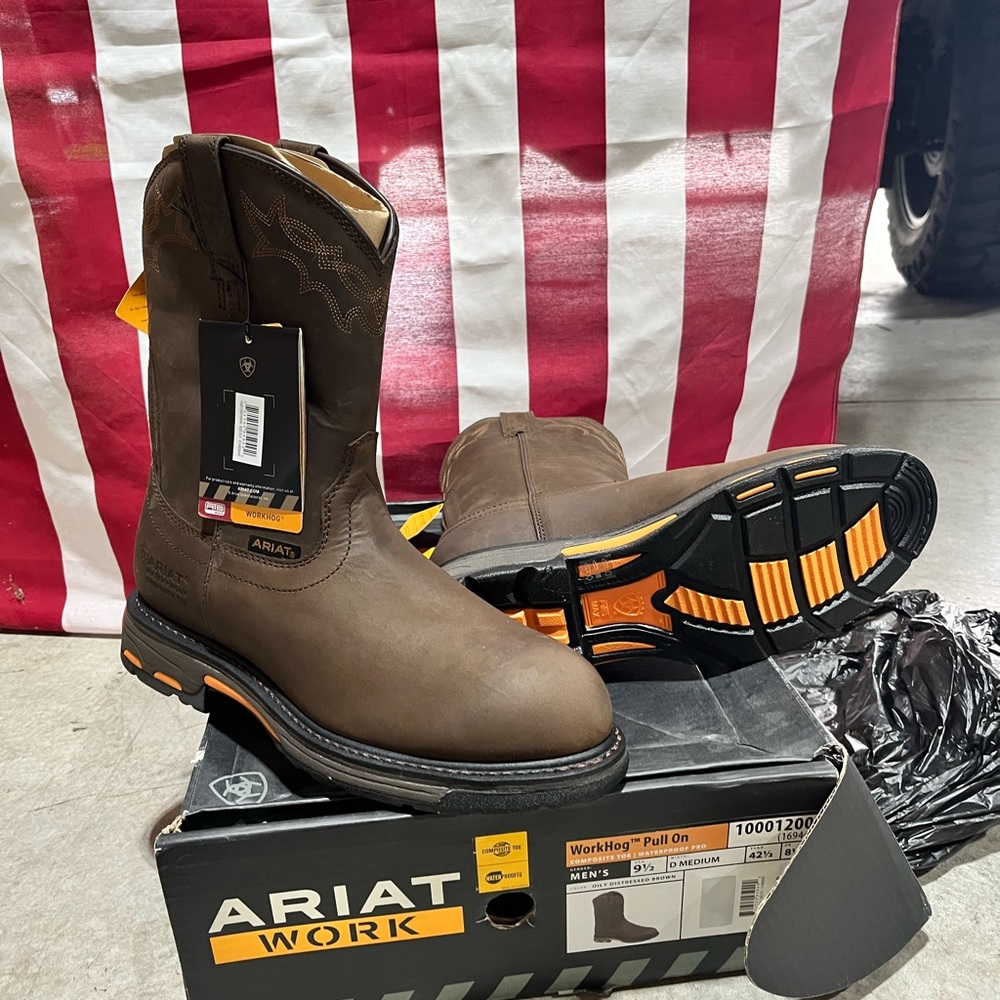 Ariat Workhog Pull On Composite Toe waterproof Boots